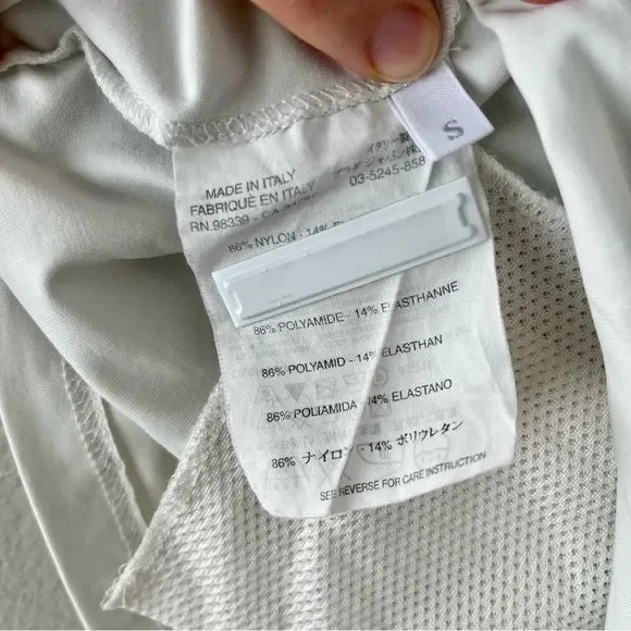 PRADA Red Tab Nylon Turtleneck with Zipper Pocket in White Size S - Picture 7 of 8